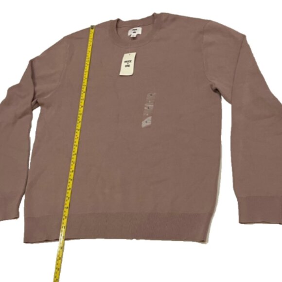Mode of One Boxy Men's Regular Fit Crewneck Sweater Pale Elderberry Size L - Picture 7 of 8